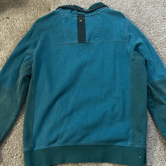 Fat Face Men's Teal and Navy Zip-Up Sweater - Picture 4 of 5